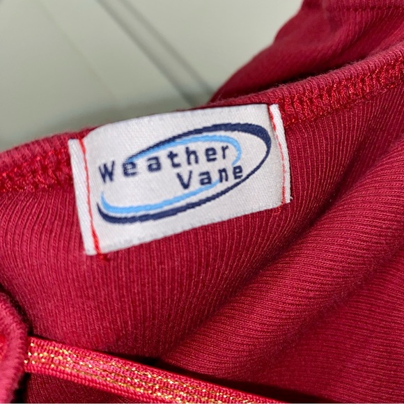 Weather Vane Dark Red Gold Glitter Camisole Sz Large - Picture 5 of 6